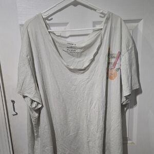 Torrid Cream Floral Graphic Tee